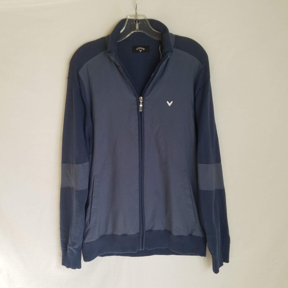 Callaway Mens Blue Full Zip Soft Shell Casual Golf Jacket Size‎ Large NWOT